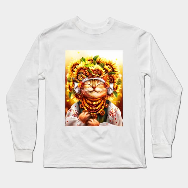 sunny cat Long Sleeve T-Shirt by Marysha_art